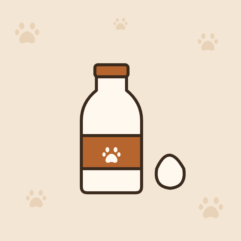 Garnitures et laits pour chien