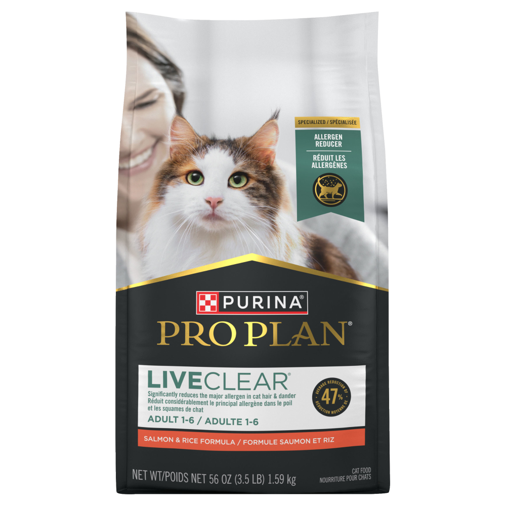 Purina Pro Plan chat LiveClear saumon