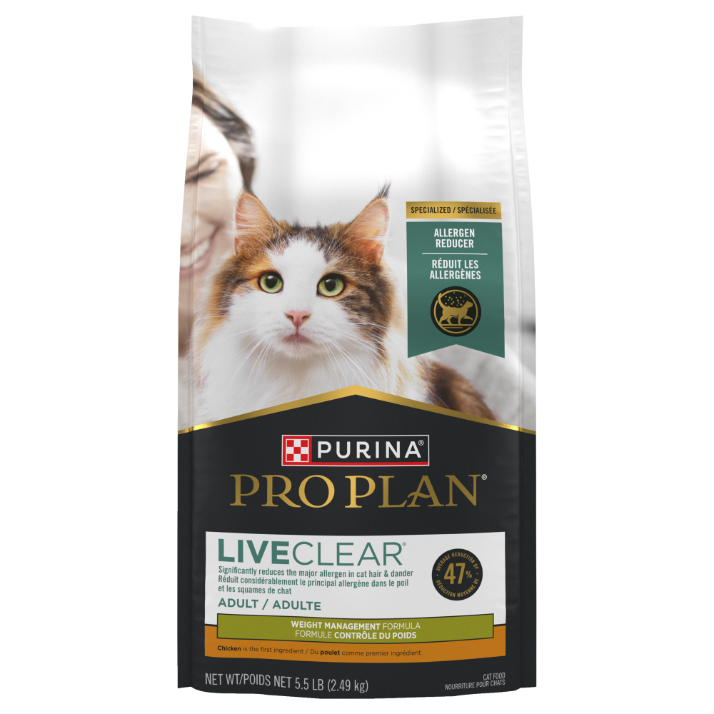 Purina Pro Plan chat LiveClear contrôle du poids poulet
