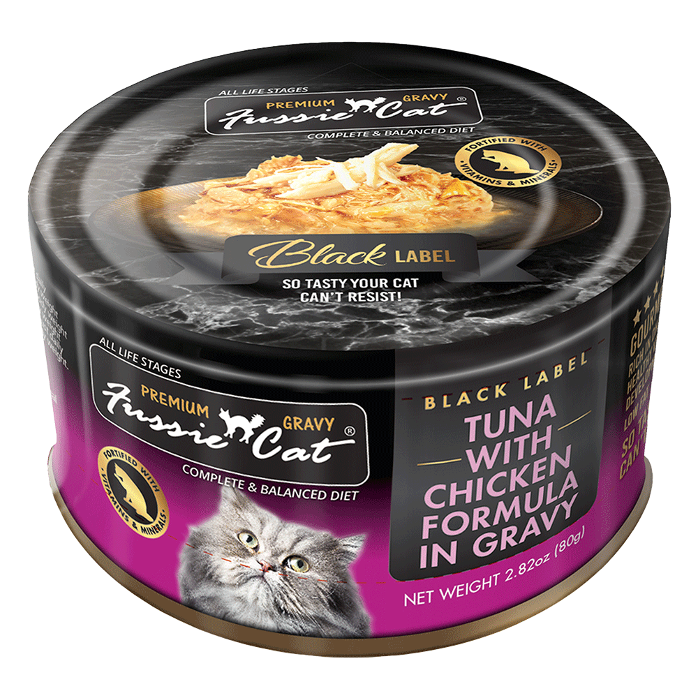 Fussie Cat Premium Thon avec Poulet en Sauce pour chat