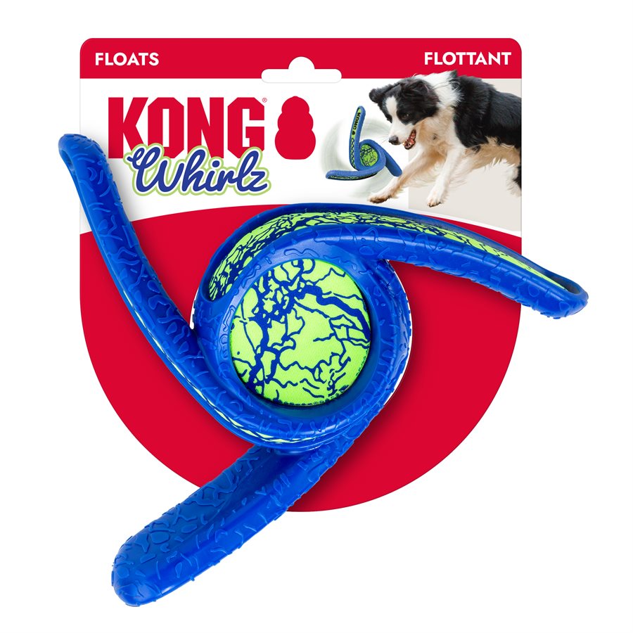 KONG Whirlz Throw Jouet à Lancer pour chien