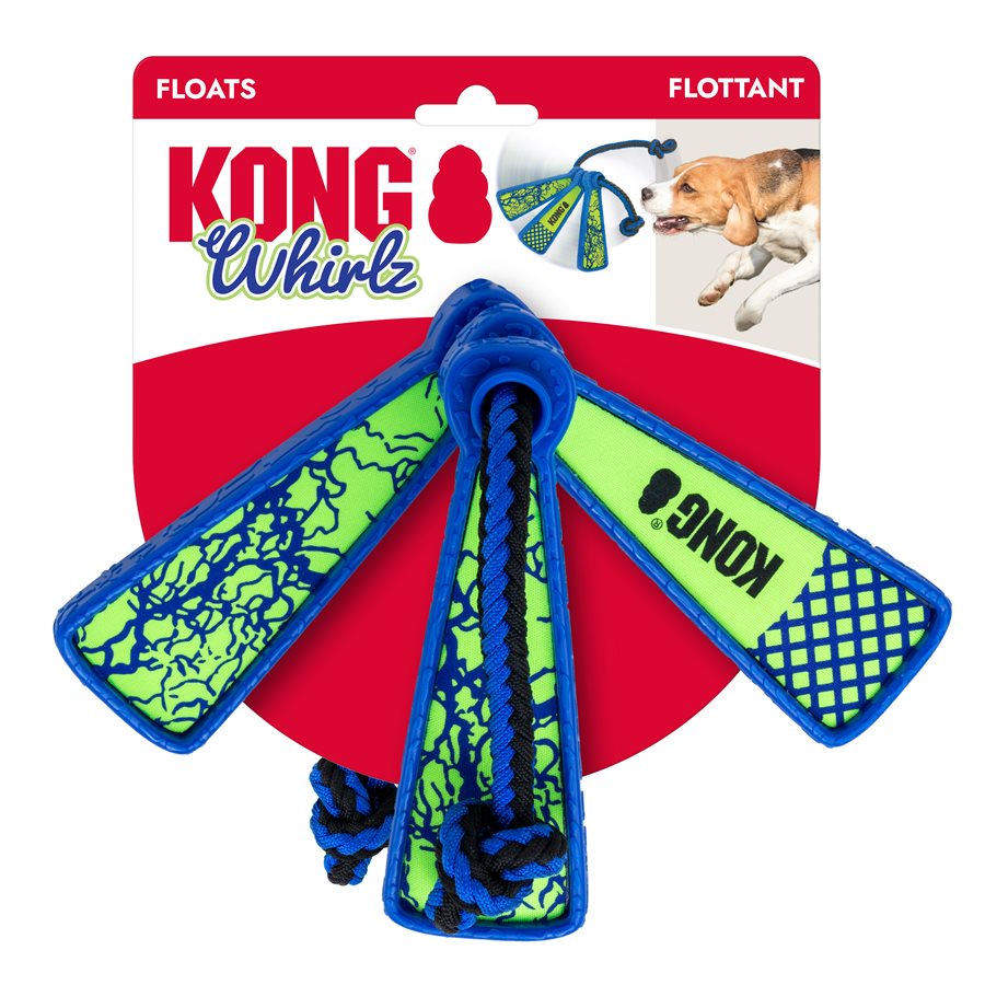 KONG Whirlz Corde Jouet à Lancer pour chien