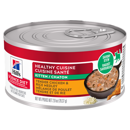 Hill's Science Diet Healthy Cuisine Chaton Mélange de Poulet Rôti & Riz