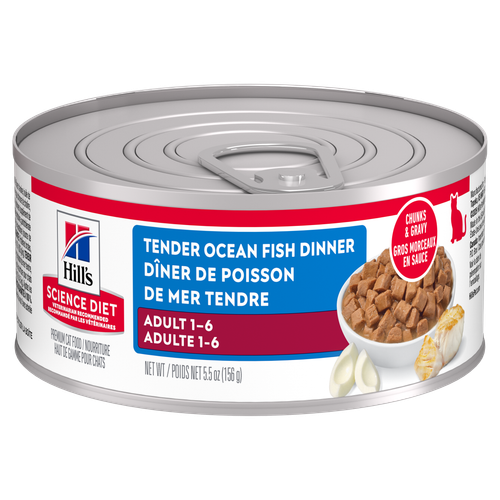 Hill's Science Diet Adulte Chat Dîner de Poisson Tendre