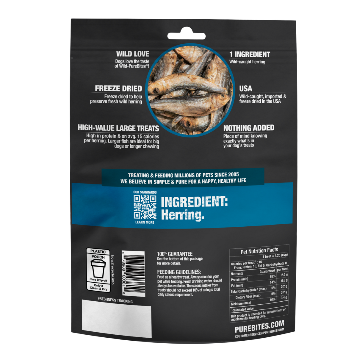 PureBites Wild chien hareng sauvage