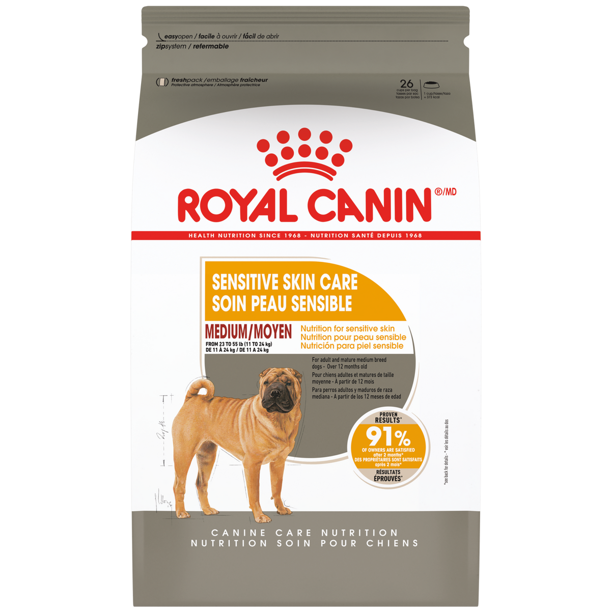 Royal Canin Moyen Soin Peau Sensible – Nourriture sèche pour chien