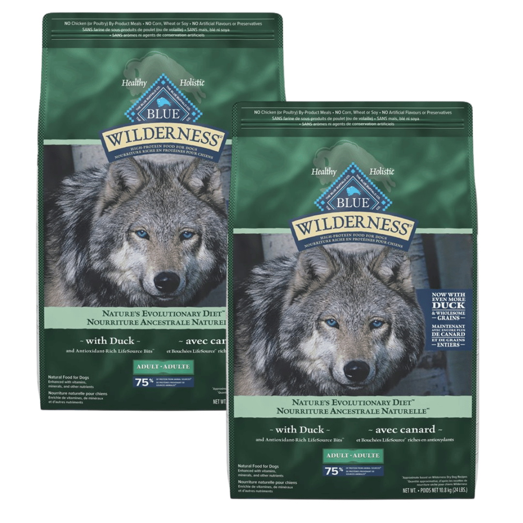 Blue Buffalo Wilderness Chien Adulte Canard avec Céréales