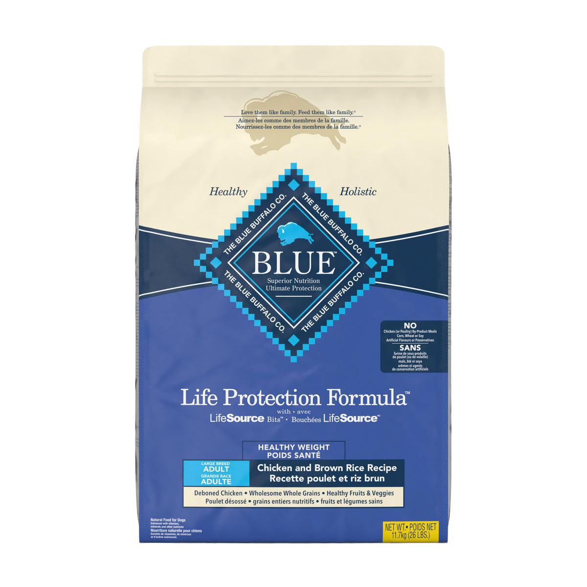 Blue Buffalo Life Protection Poids Santé Grande Race Chien Adulte Poulet