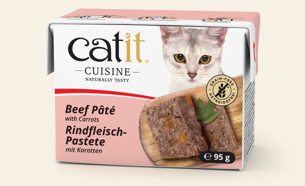 Nourriture humide Catit Cuisine, Pâté de bœuf avec carottes pour chat
