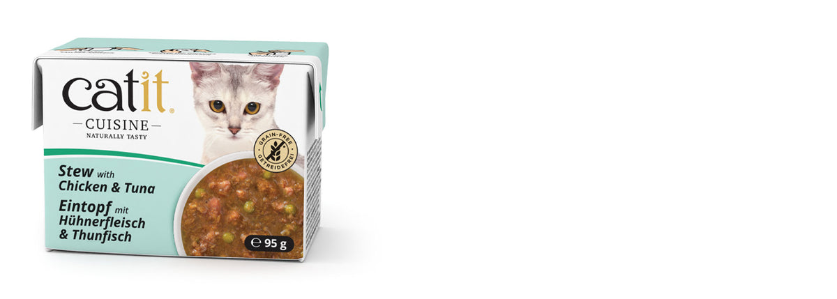 Nourriture humide Catit Cuisine, Ragoût avec poulet et thon pour chat