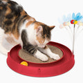 Circuit 3 en 1 avec balle et planche à griffer Catit Play, rouge pour chat