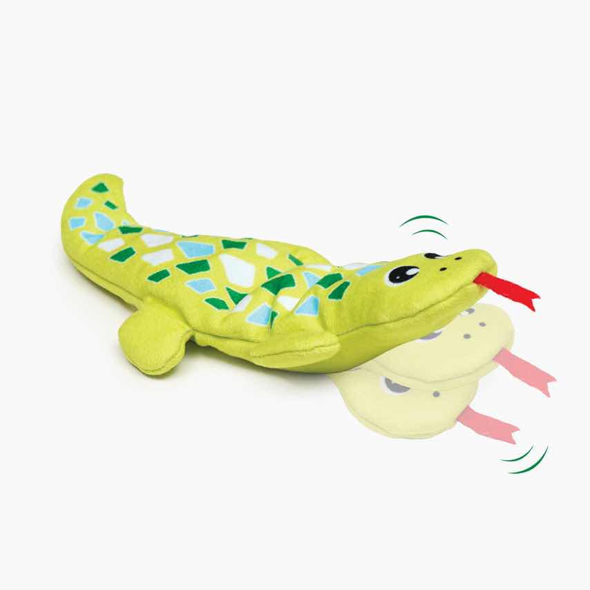 Jouet Catit Groovy, gecko, vert pour chat