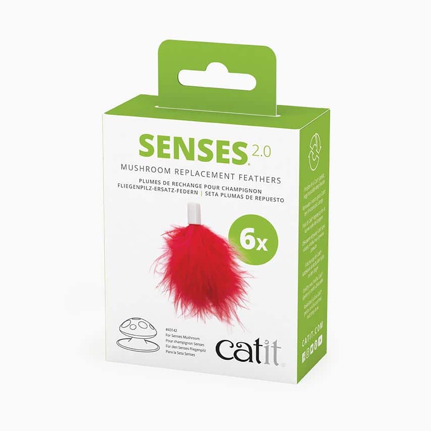Ensemble de plumes de rechange pour champignon Catit Senses 2.0, paquet de 6 pour chat
