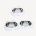 Bol de nourrissage Catit PIXI, double, blanc pour chat