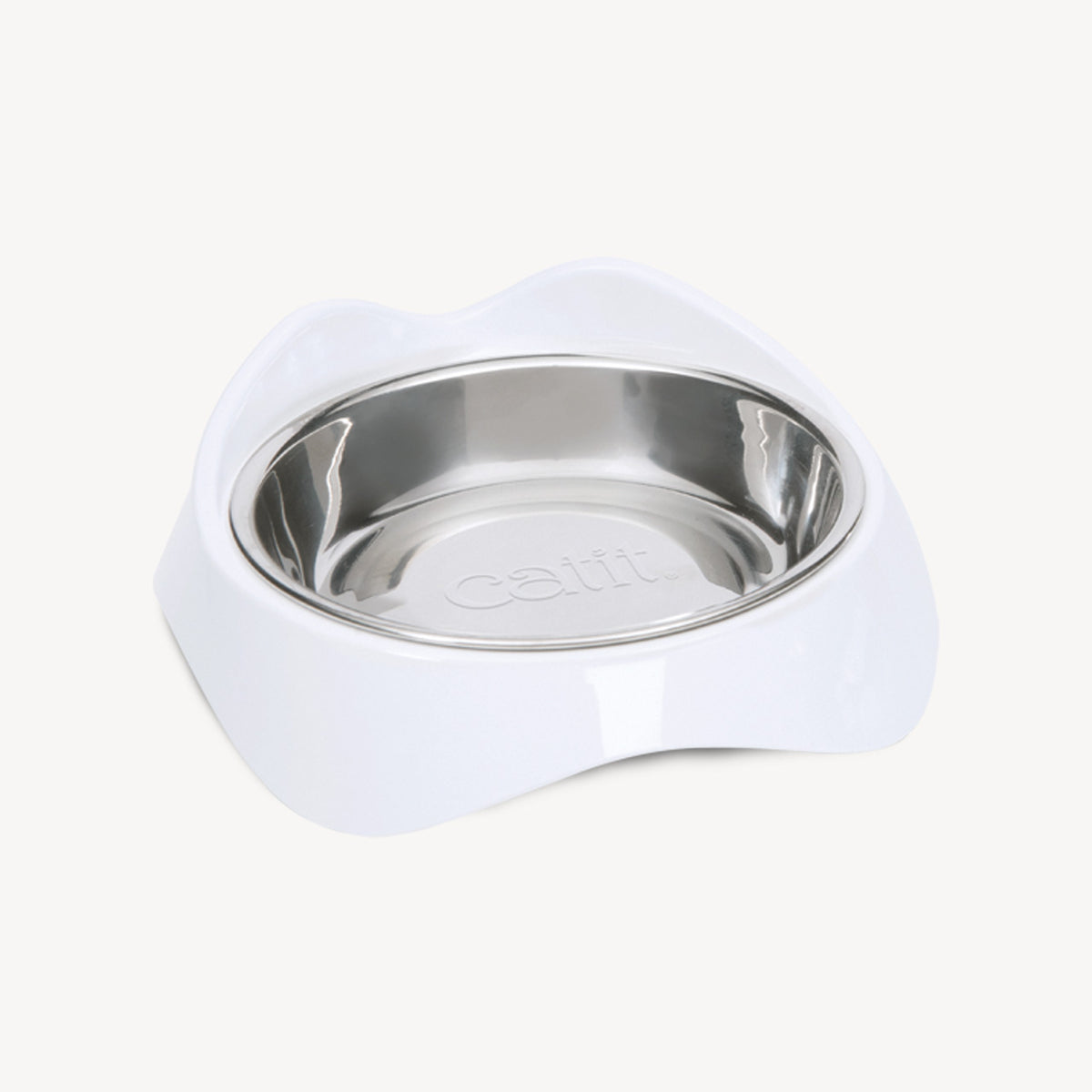 Bol de nourrissage Catit PIXI, simple, blanc pour chat