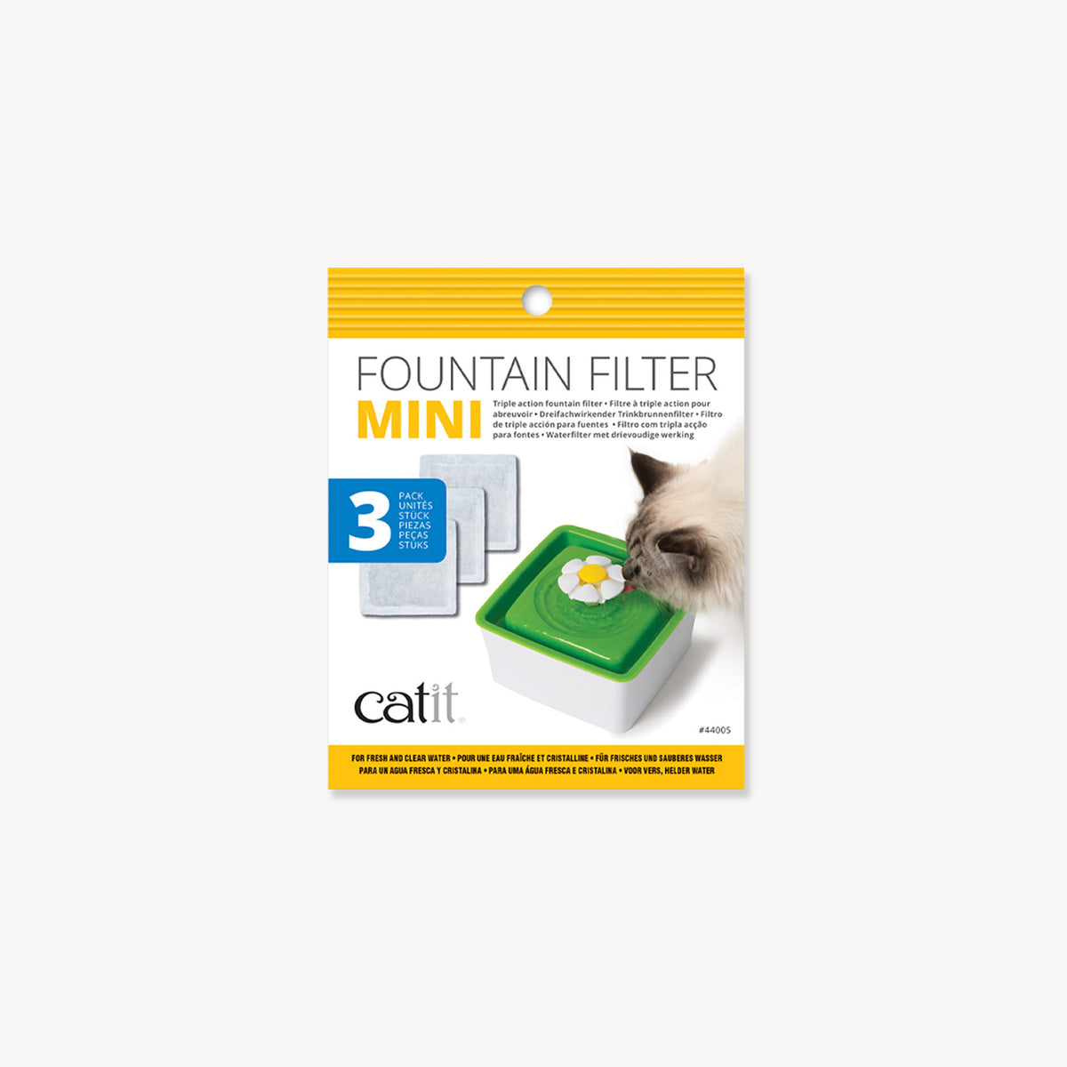 Filtres pour mini abreuvoir Catit avec fleur, paquet de 3 pour chat