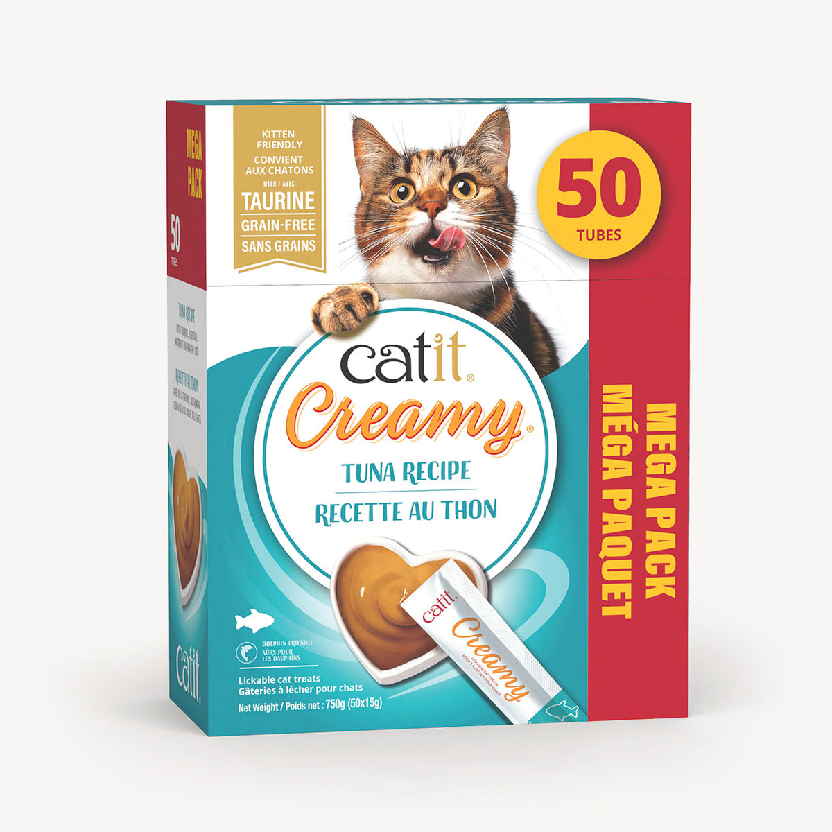 Gâteries crémeuses Catit Creamy à lécher, Thon pour chat