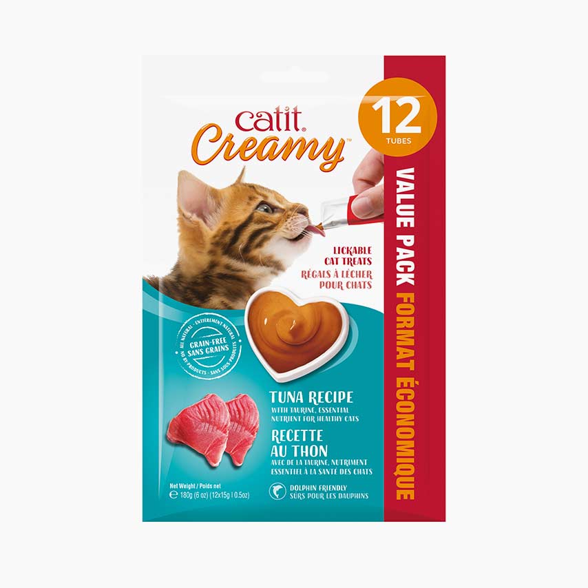 Gâteries crémeuses Catit Creamy à lécher, Thon pour chat