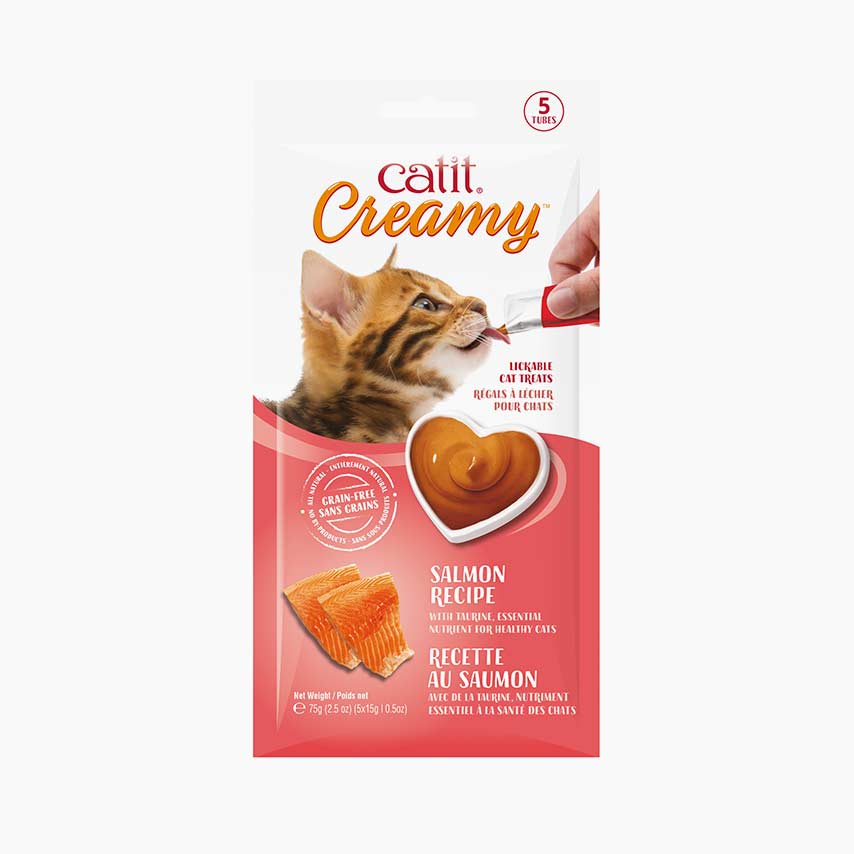 Gâteries crémeuses Catit Creamy à lécher, Saumon pour chat