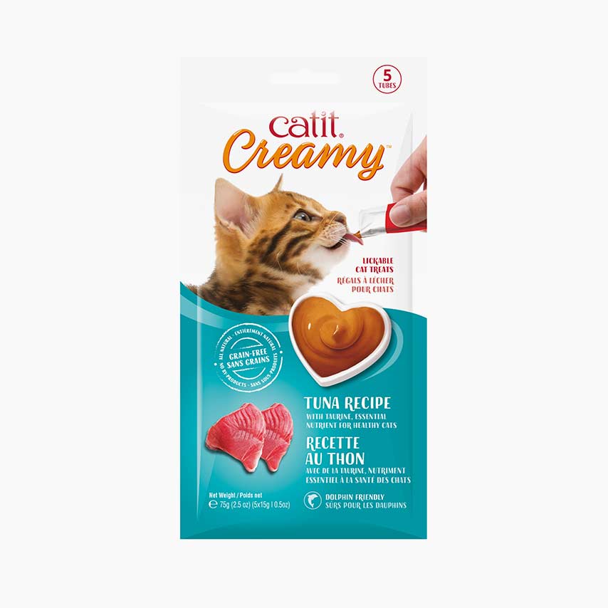 Gâteries crémeuses Catit Creamy à lécher, Thon pour chat