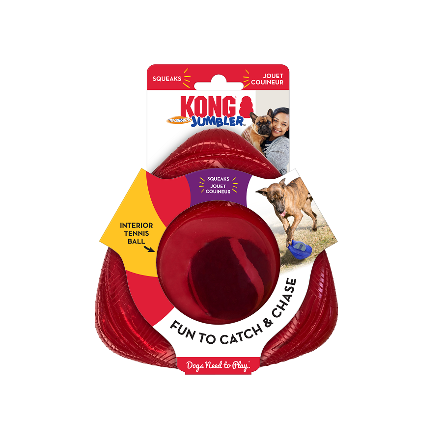 KONG Jouet à Rapporter « Jumbler Flinger » Assortis pour chien