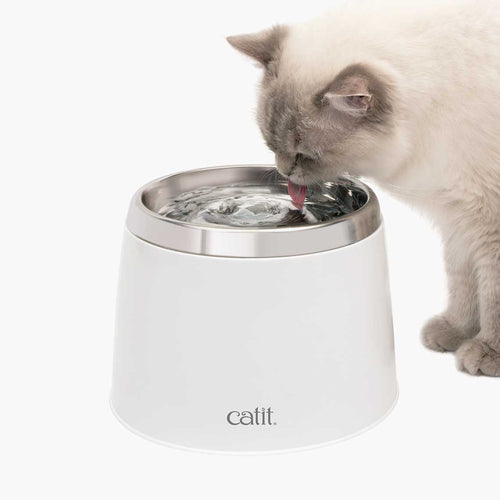 Abreuvoir Fresh & Clear Catit avec dessus en acier inoxydable pour chat