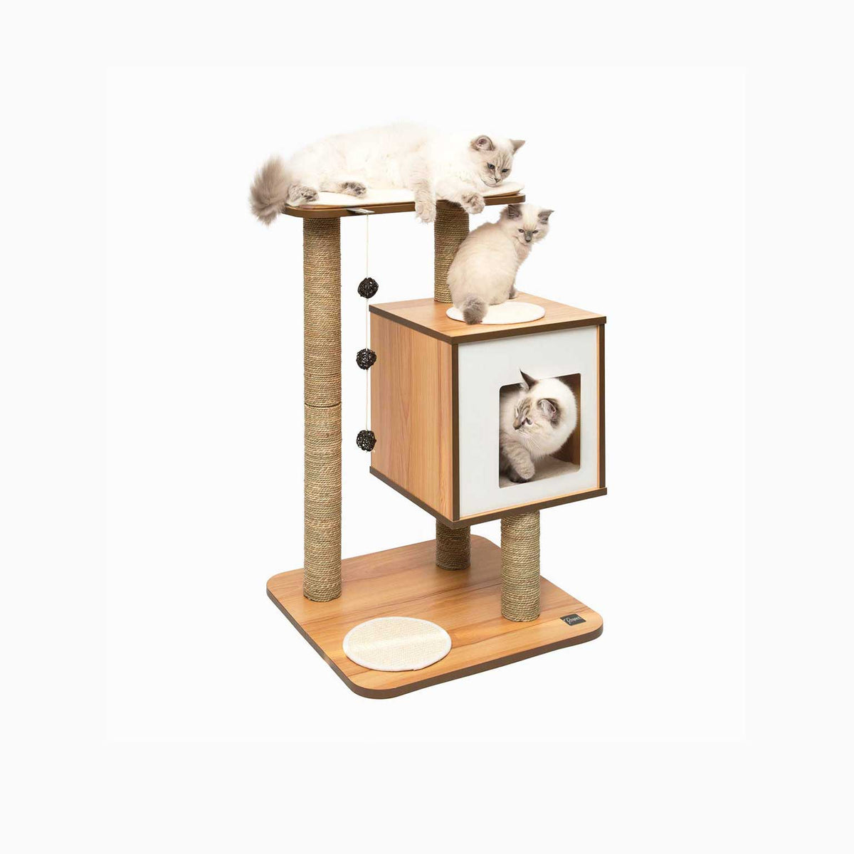 Meuble Vesper Base, noyer pour chat