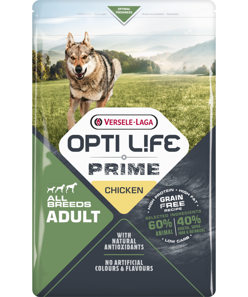 Optilife prime chien adulte poulet