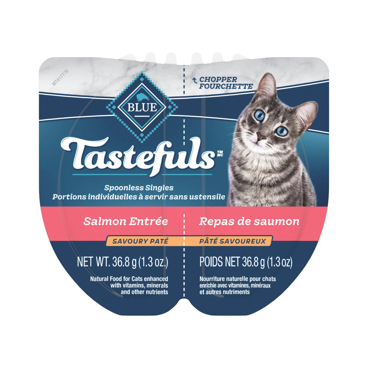 Blue Buffalo « Spoonless Singles » Entrée de Saumon Pâté pour chat