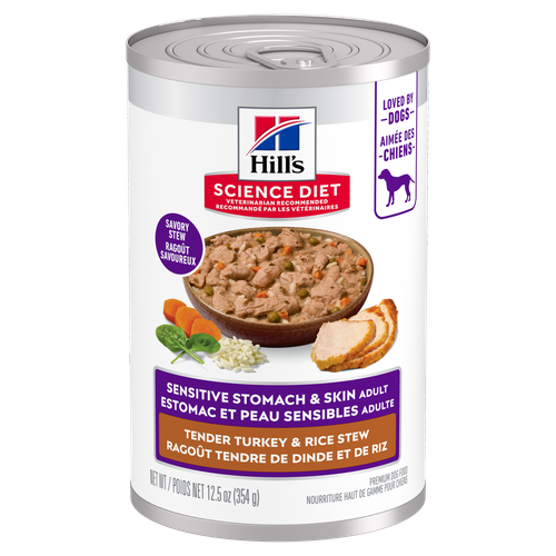 Hill's Science Diet Estomac & Peau Sensible Chien Ragoût de Dinde & Riz