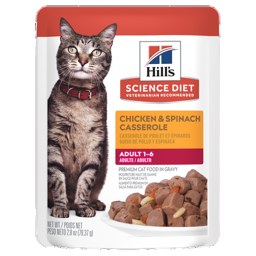Hill's Science Diet Adulte Chat Casserole de Poulet & Épinard