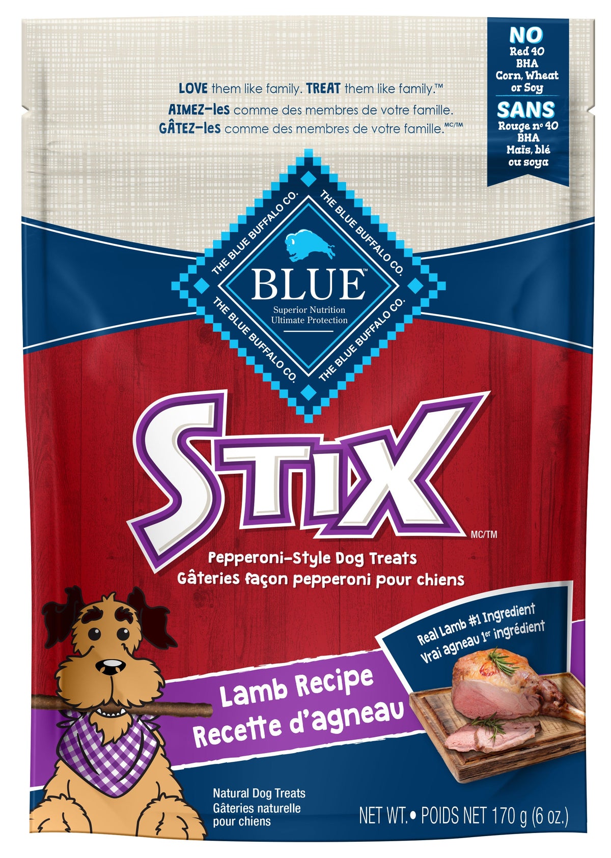 Blue Buffalo Stix Gâteries Bâtons d'Agneau & Pommes pour Chiens