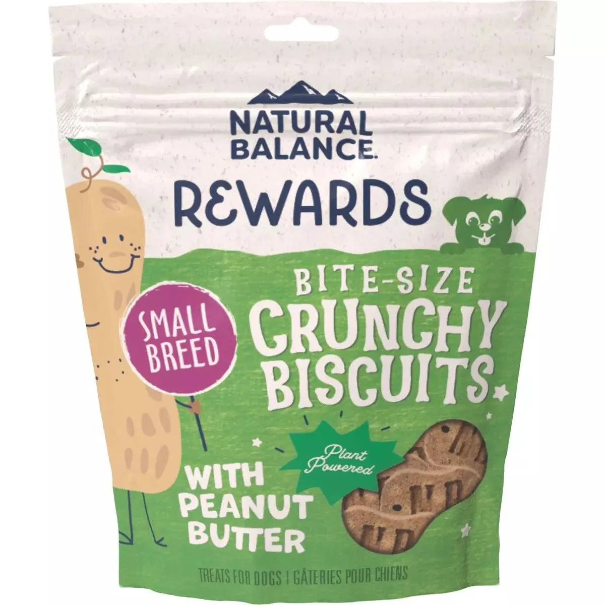 Natural Balance « Rewards » Biscuits Croquants pour Chiens Petites Races Beurre d'Arachides