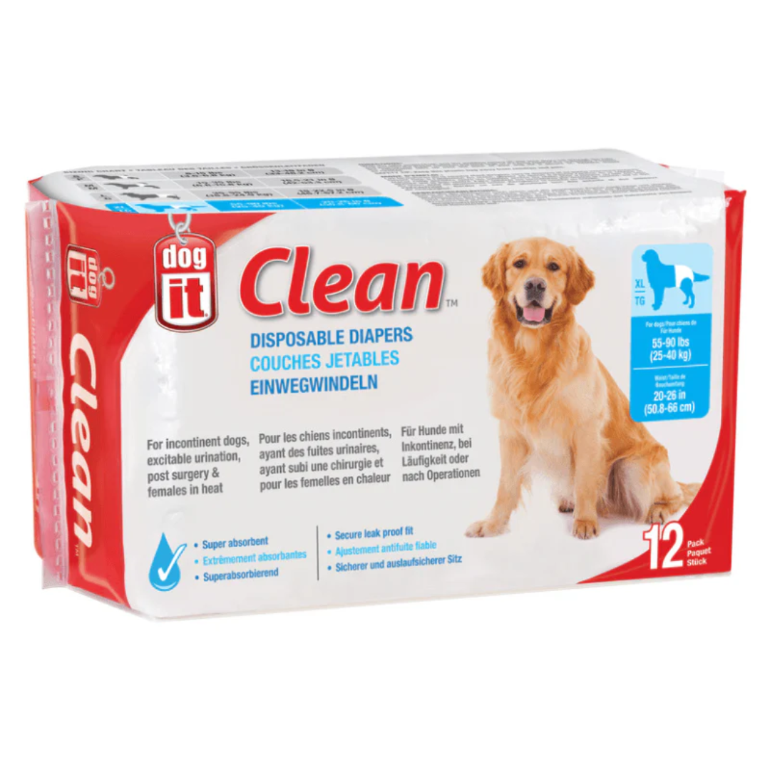 Couches jetables Dogit Clean pour chien