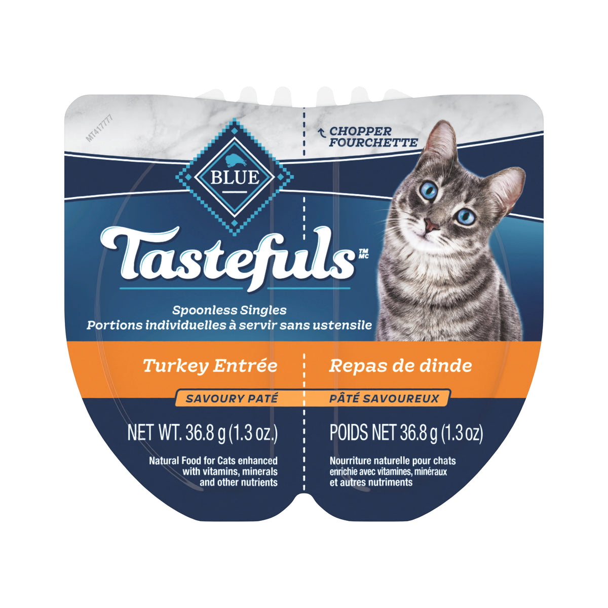 Blue Buffalo « Spoonless Singles » Entrée de Dinde Pâté pour chat
