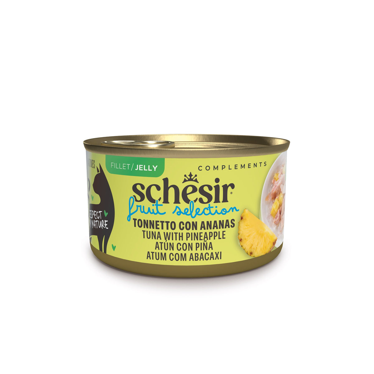 Schesir chat thon, ananas et riz cans