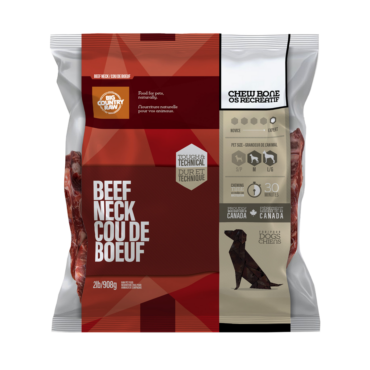 Big Country Raw – Cou de bœuf pour chien