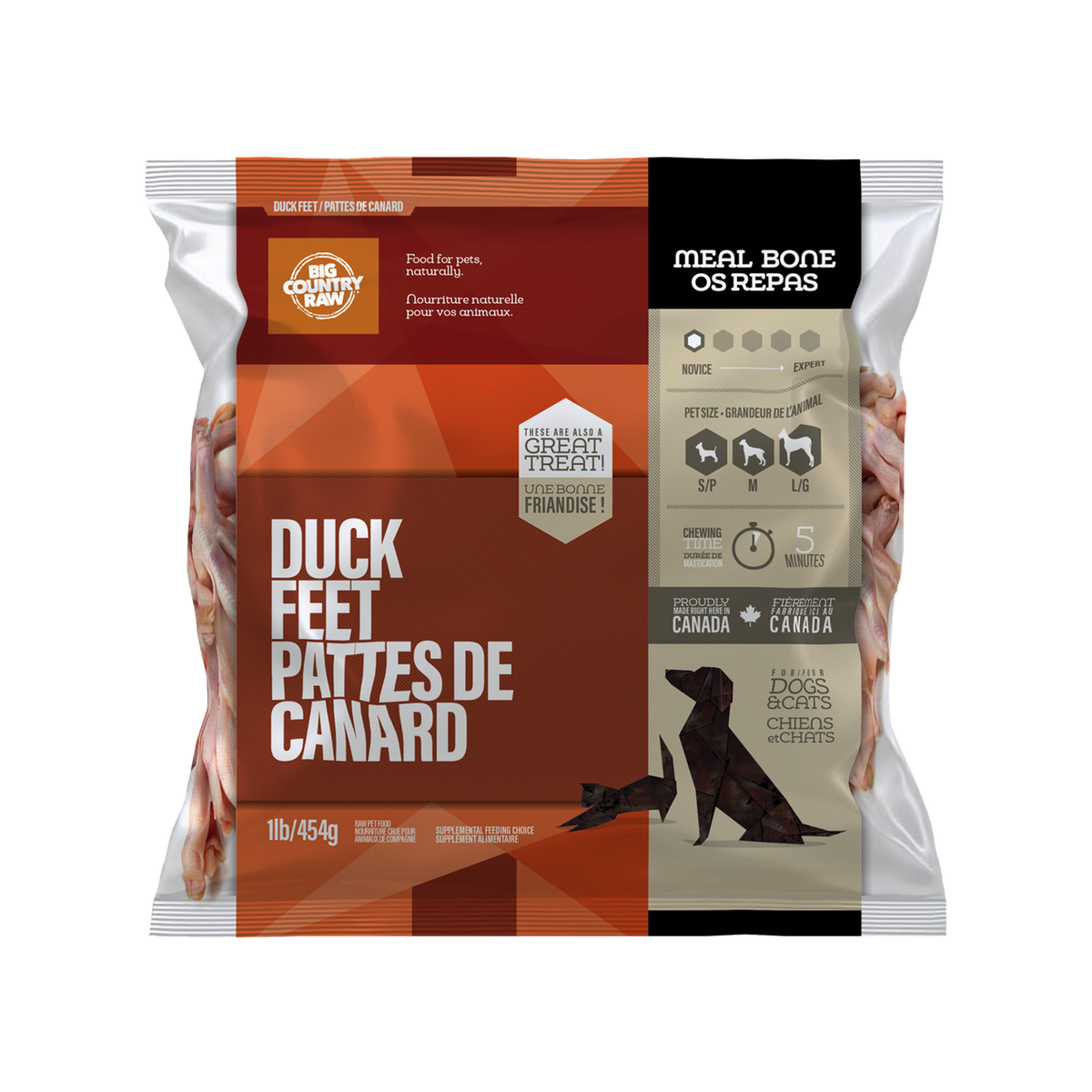 Big Country Raw – Pattes de canard pour chien