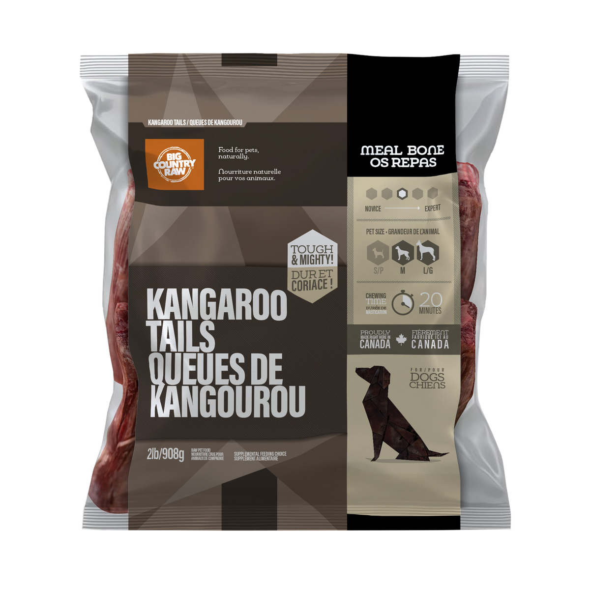 Big Country Raw – Queue de kangourou pour chien