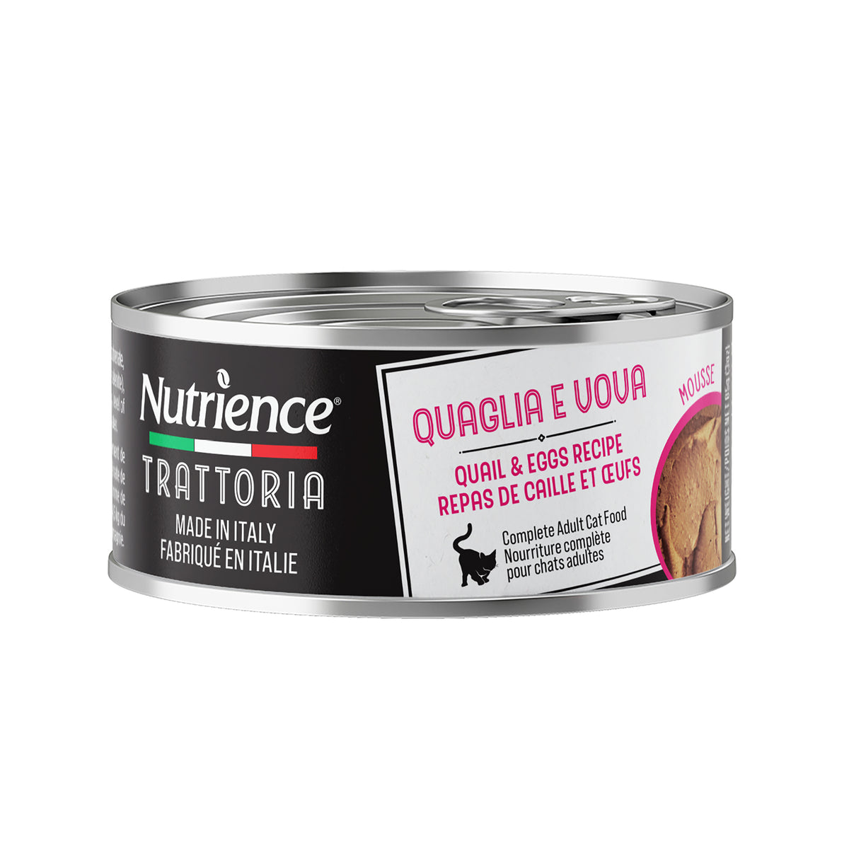 Nutrience Trattoria Pour Chat, Mousse avec Caille et Œufs