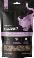 Nutrience Gâteries Séchées à Froid SubZero Pour Chat, Foies de Bœuf, de Porc et d'Agneau