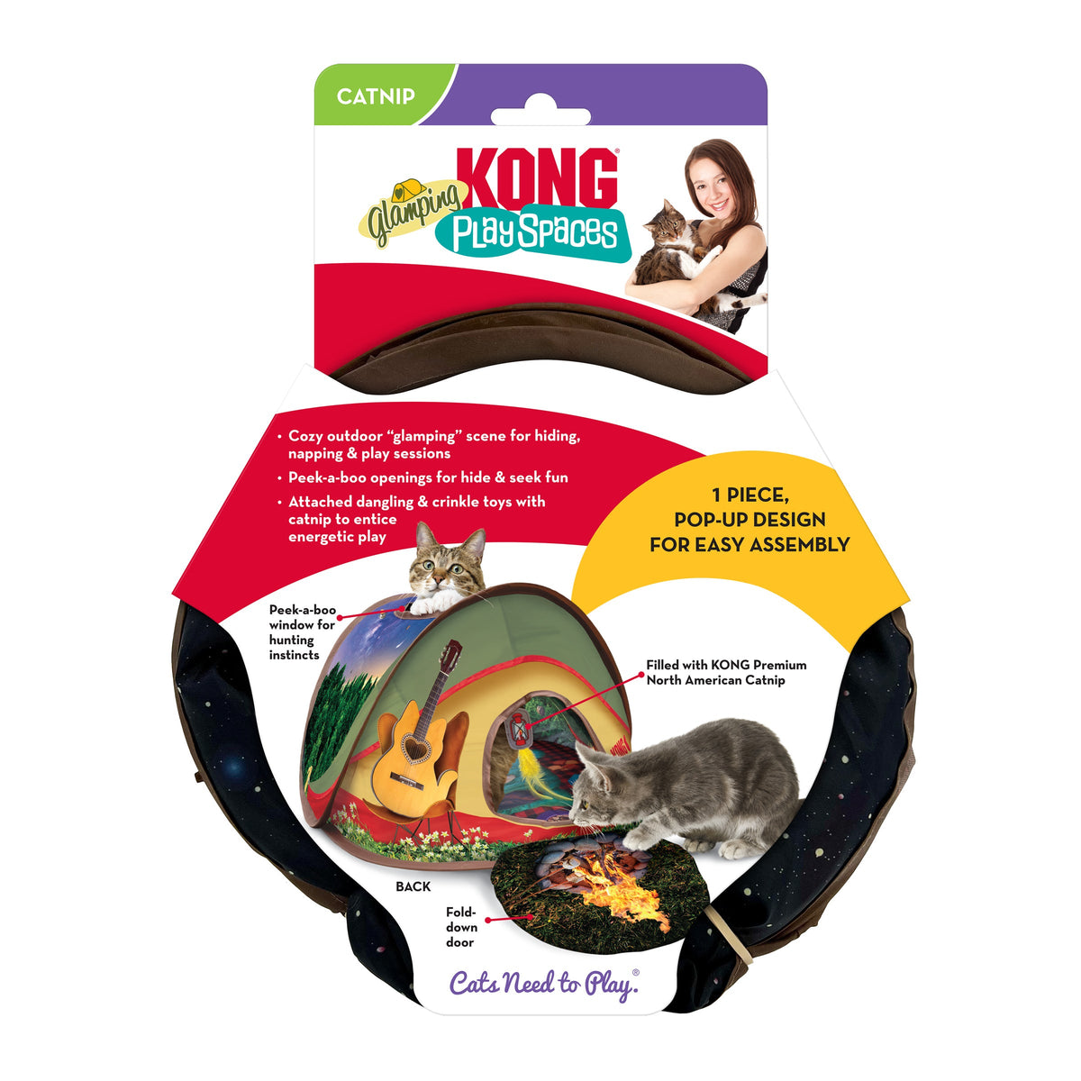 KONG pour Chats « Play Spaces » Tente de Camping Glamour