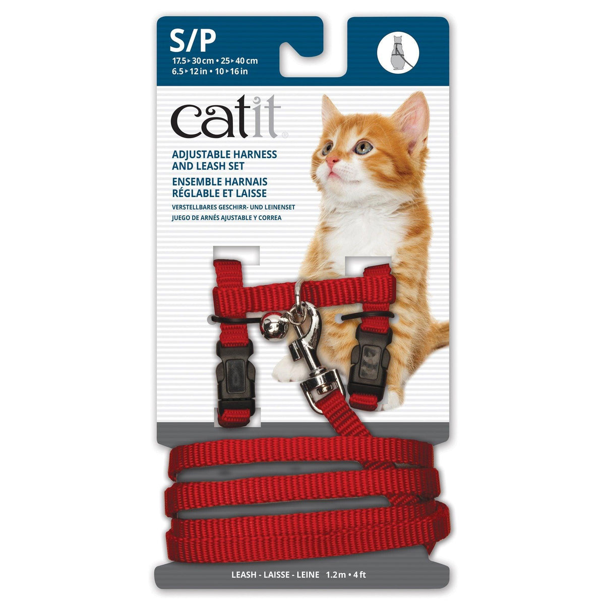Ensemble harnais réglable et laisse Catit en nylon pour chat