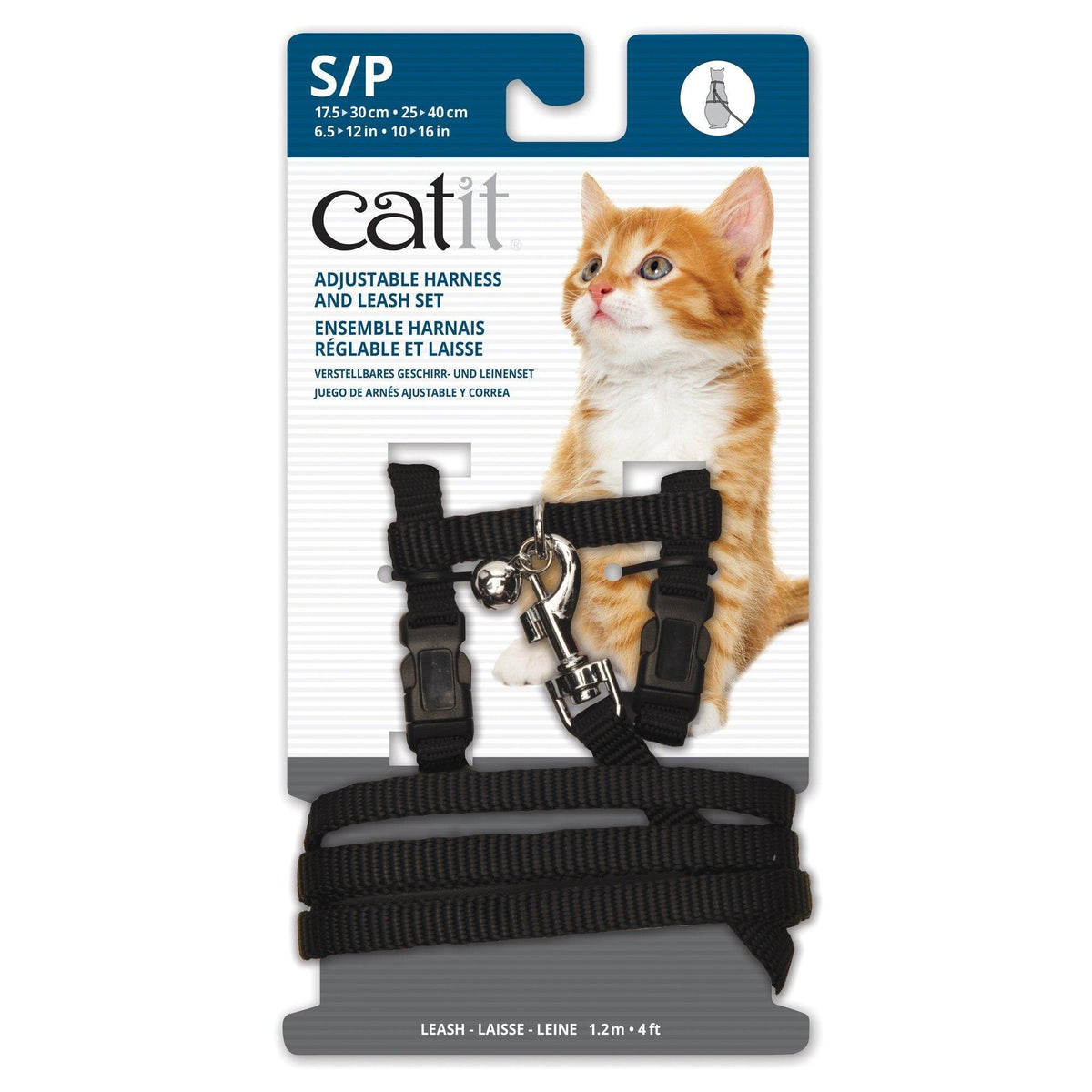 Ensemble harnais réglable et laisse Catit en nylon pour chat
