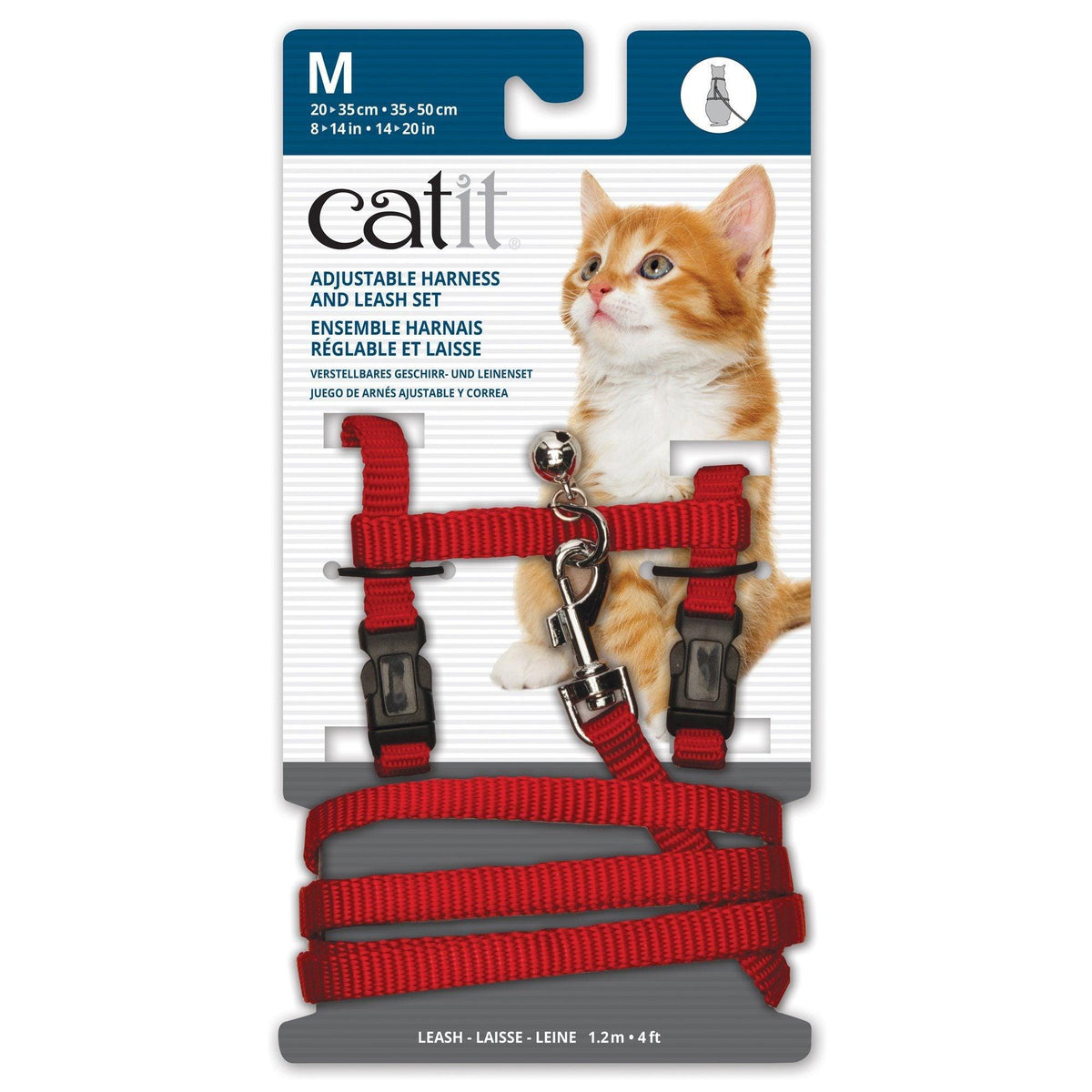 Ensemble harnais réglable et laisse Catit en nylon pour chat