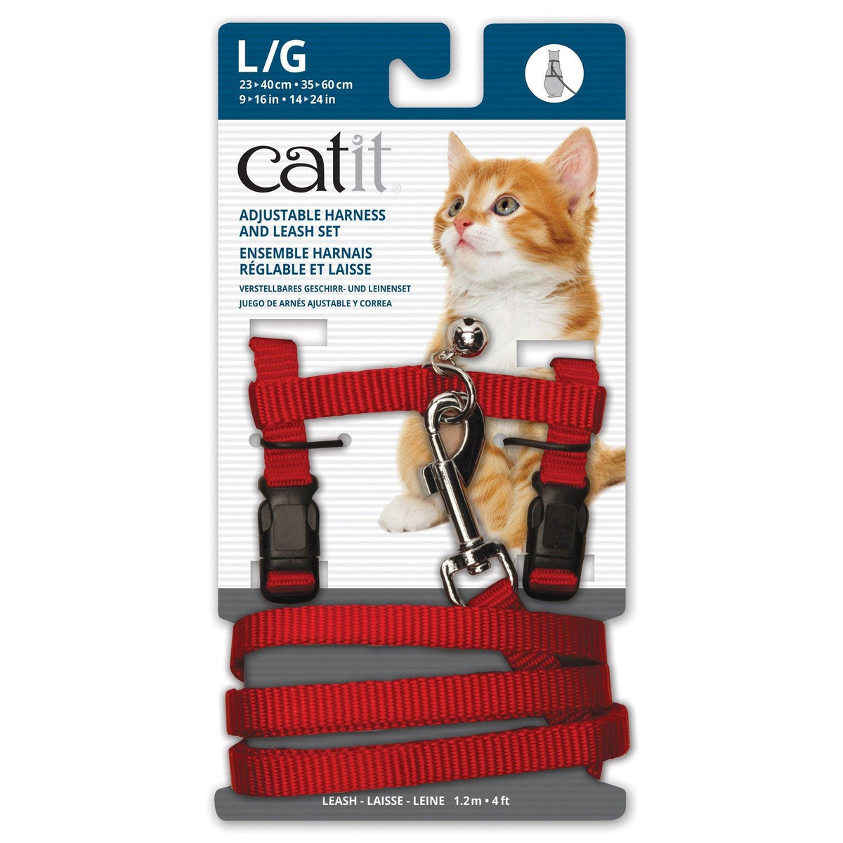 Ensemble harnais réglable et laisse Catit en nylon pour chat