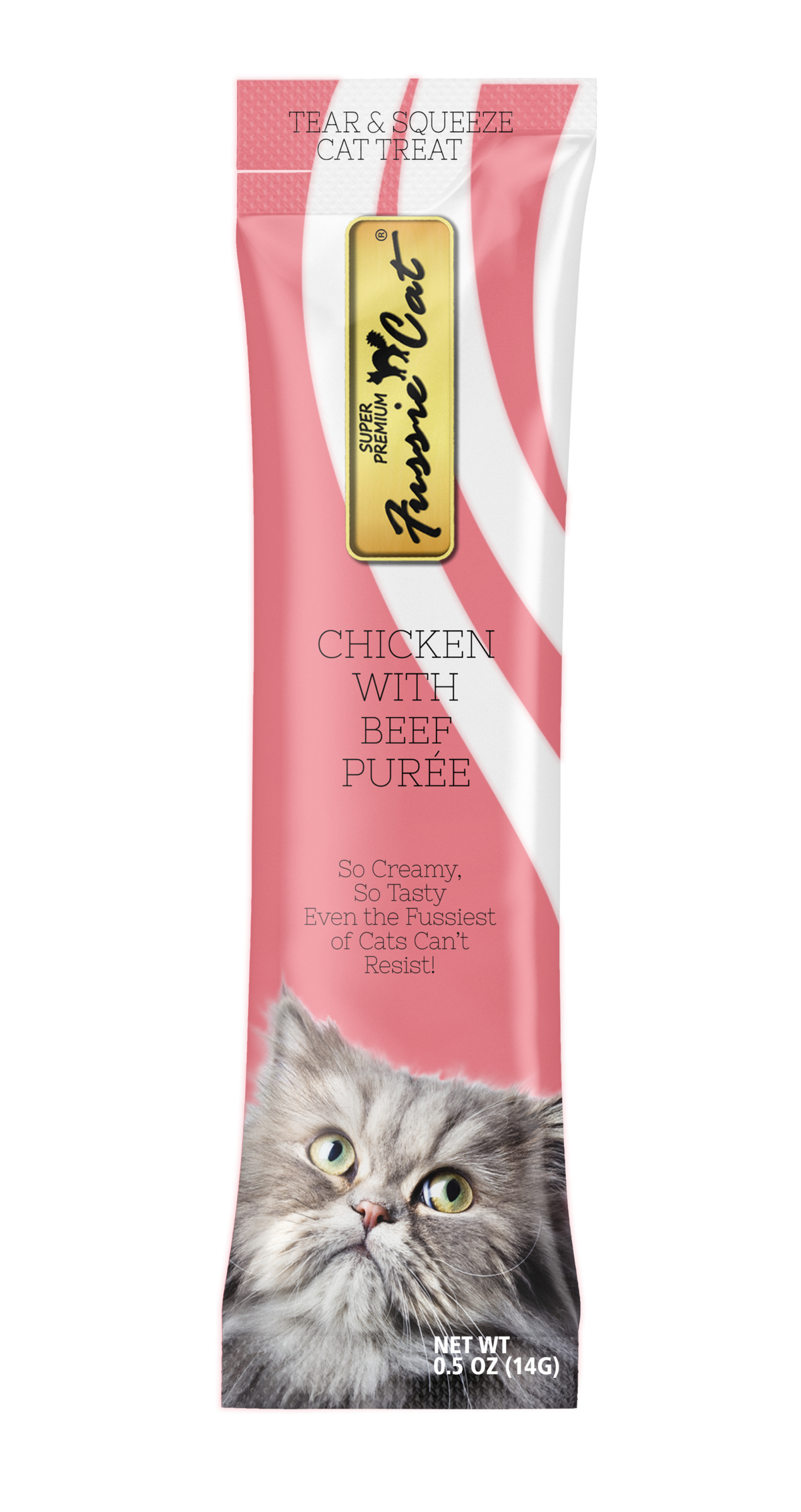 Fussie Cat Poulet Boeuf Purée 4 Tubes pour chat