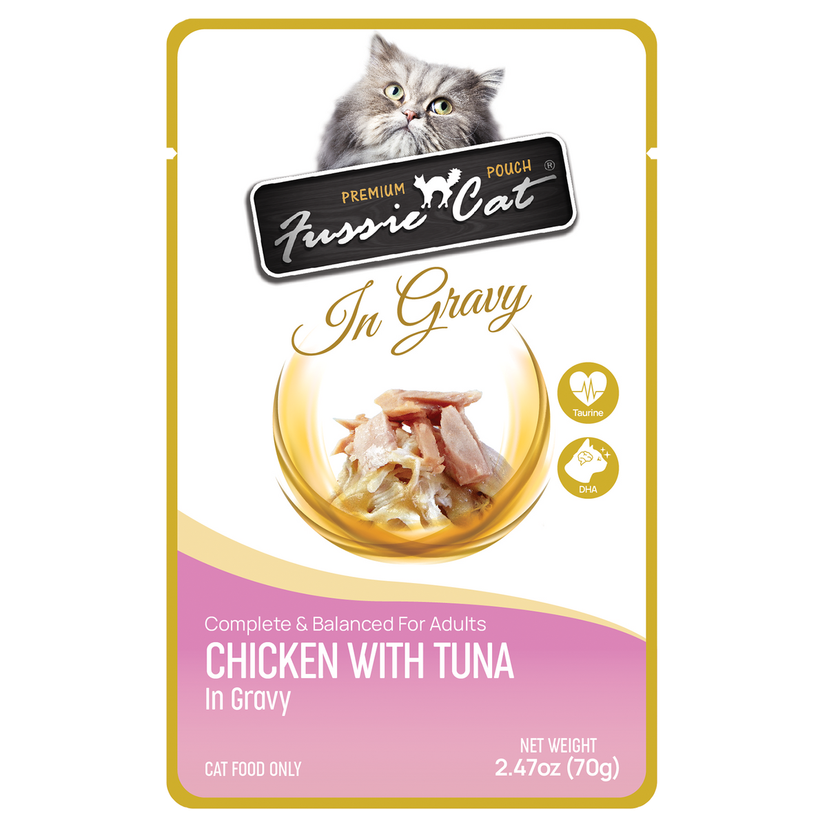 Fussie Cat Premium Poulet avec Then en Sauce Sachets pour chat