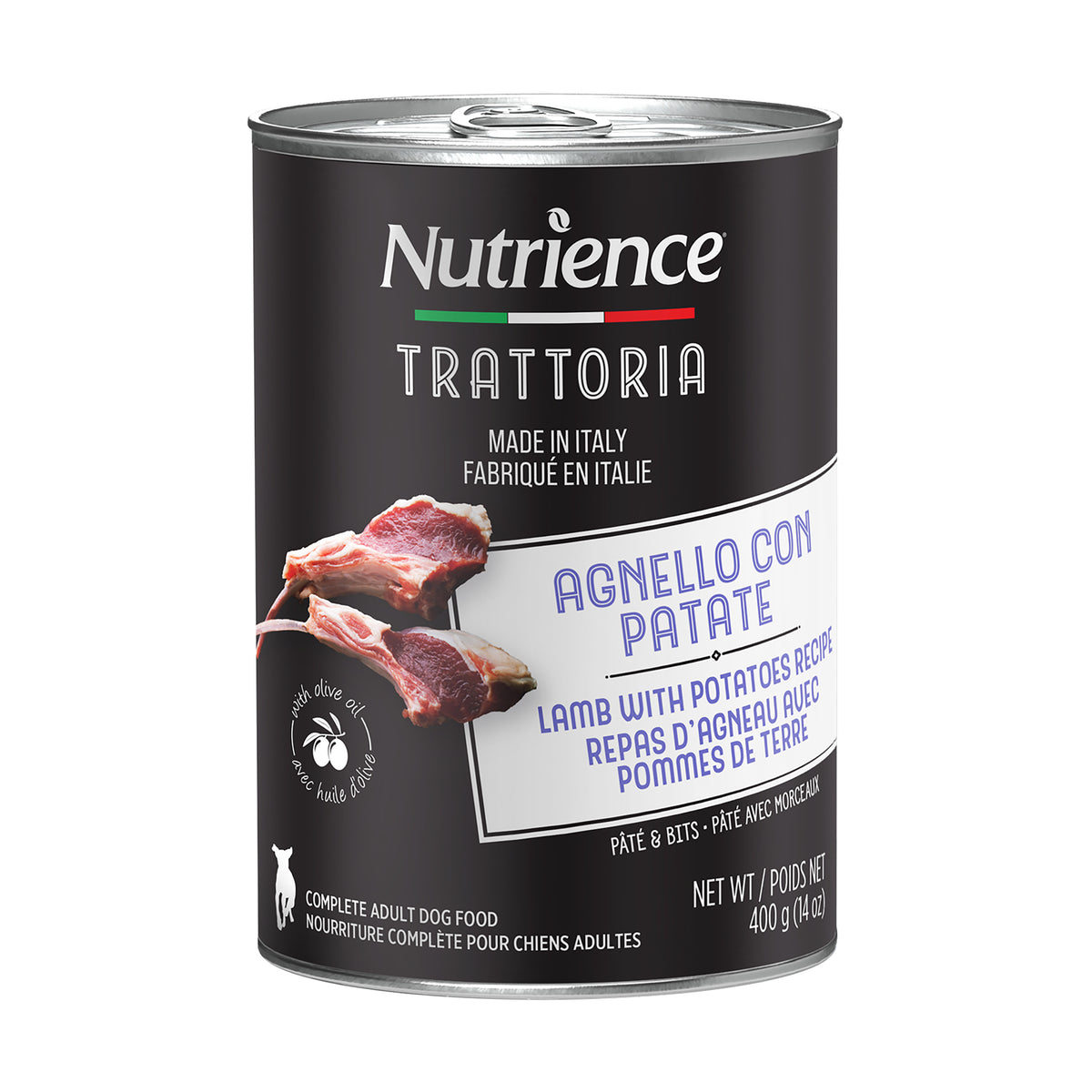 Nutrience Trattoria Pour Chien, Repas d'Agneau et Pommes de Terre