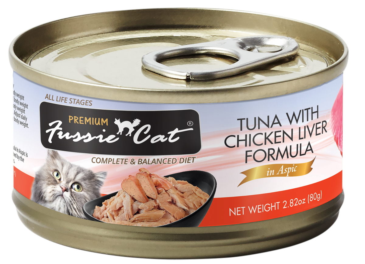 Fussie Cat Premium Thon avec Foie de Poulet en Gelée pour chat